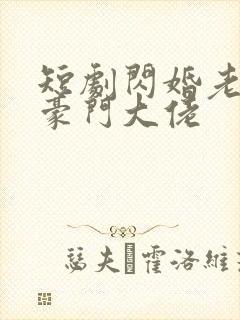 短剧闪婚老公是豪门大佬