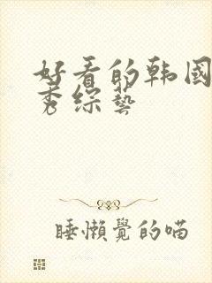 好看的韩国真人秀综艺