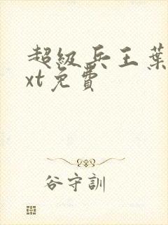 超级兵王叶谦txt免费