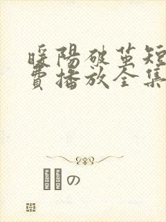 暖阳破茧短剧免费播放全集封面