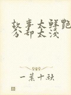 故事太鲜艳而缘分却太浅封面