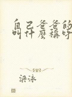 自己爸爸的哥哥叫什么称呼