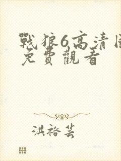 战狼6高清国语免费观看