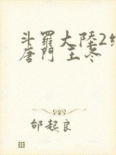 斗罗大陆2绝世唐门 王冬