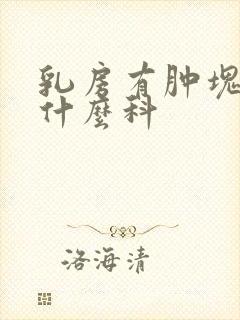 乳房有肿块应挂什么科