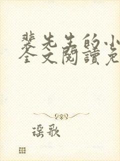 裴先生的小甜妻全文阅读免费