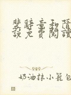 裴辞意和隋欢小说免费阅读无弹窗封面