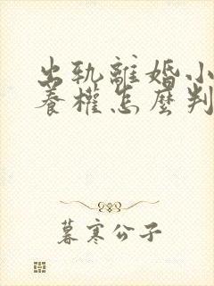 出轨离婚小孩抚养权怎么判