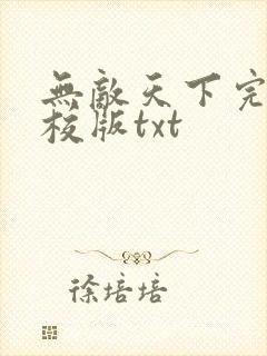 无敌天下完整精校版txt
