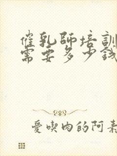 催乳师培训大概需要多少钱