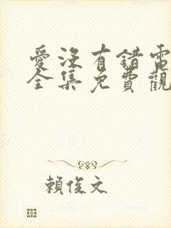 爱没有错电视剧全集免费观看封面