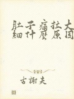 肚子痛拉大便很细什么原因