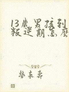 13岁男孩到了叛逆期怎么教