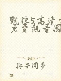 战狼5高清完整免费观看国语封面