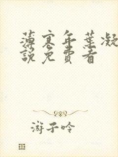 薄寒年叶凝的小说免费看