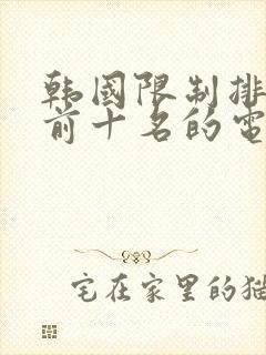 韩国限制排行榜前十名的电影