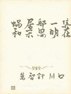 蜗居哪一集海藻和宋思明在一起了