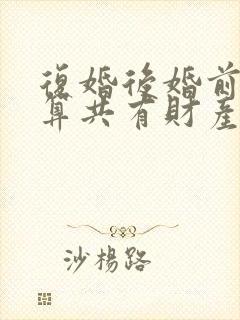 复婚后婚前财产算共有财产吗