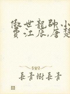 傲世龙帅小说免费江辰,唐楚楚