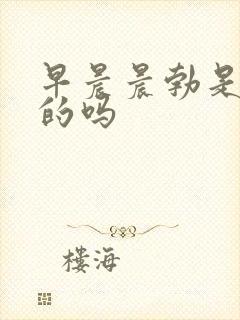 早晨晨勃是尿憋的吗封面