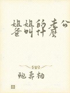 姐姐的老公的爸爸叫什么封面