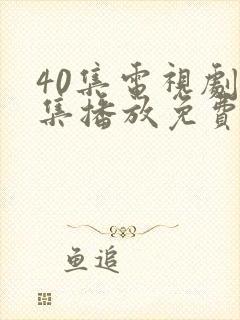 40集电视剧全集播放免费观看