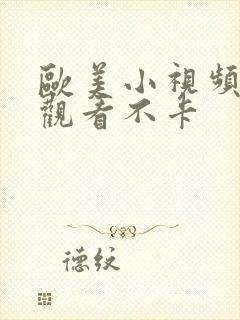 欧美小视频在线观看不卡