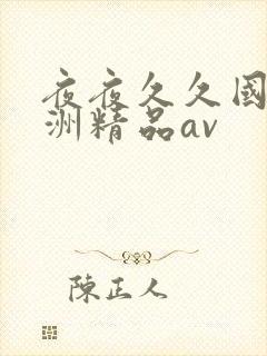 夜夜久久国产亚洲精品av