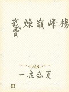 武炼巅峰杨开免费封面