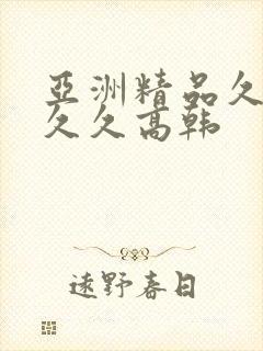 亚洲精品久久久久久高韩