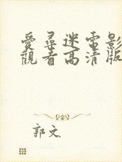 爱寻迷电影免费观看高清版