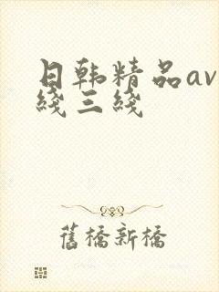 日韩精品av二线三线