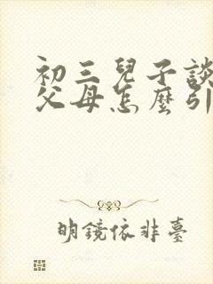 初三儿子谈恋爱父母怎么引导啊