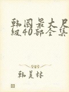 韩国最大尺度三级40部全集观看封面