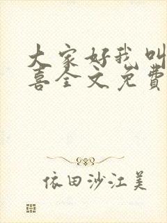 大家好我叫林小喜全文免费阅读封面