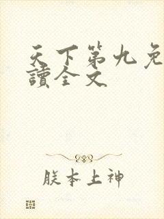 天下第九免费阅读全文封面