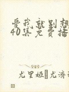 爱我就别想太多40集免费播放