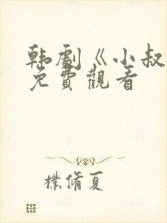 韩剧《小叔子》免费观看封面