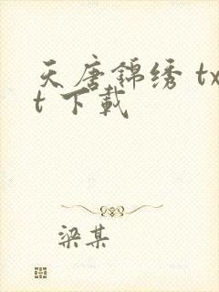 天唐锦绣 txt 下载