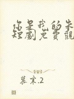 你是我的朱砂痣短剧免费观看