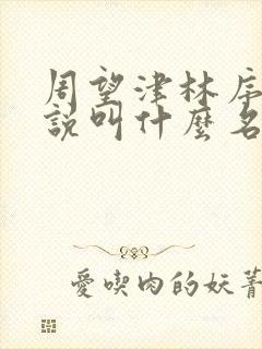 周望津林序秋小说叫什么名字