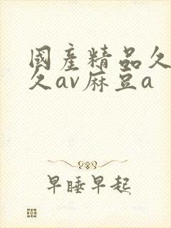 国产精品久久久久av麻豆a