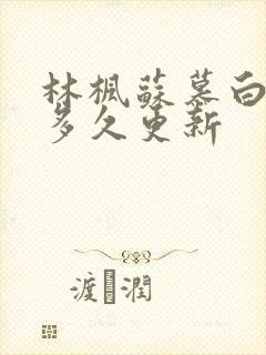 林枫苏慕白小说多久更新封面