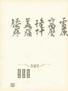 膝盖后窝处腿窝疼痛什么原因封面