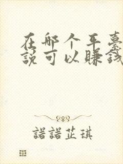 在哪个平台写小说可以赚钱封面