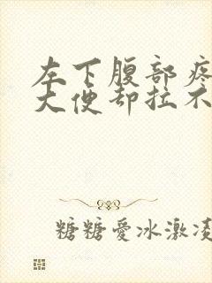 左下腹部疼痛想大便却拉不出