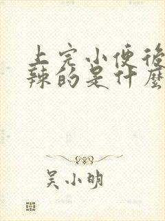 上完小便后火辣辣的是什么情况