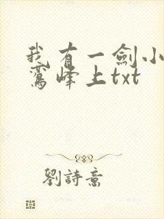 我有一剑小说青鸾峰上txt