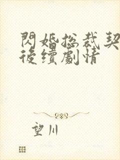 闪婚总裁契约妻后续剧情