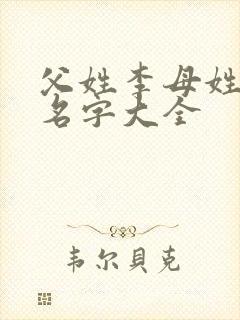 父姓李母姓王的名字大全封面